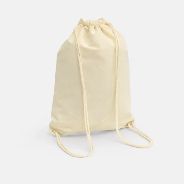 Morral de manta natural con jaretas largas para cargar al hombro