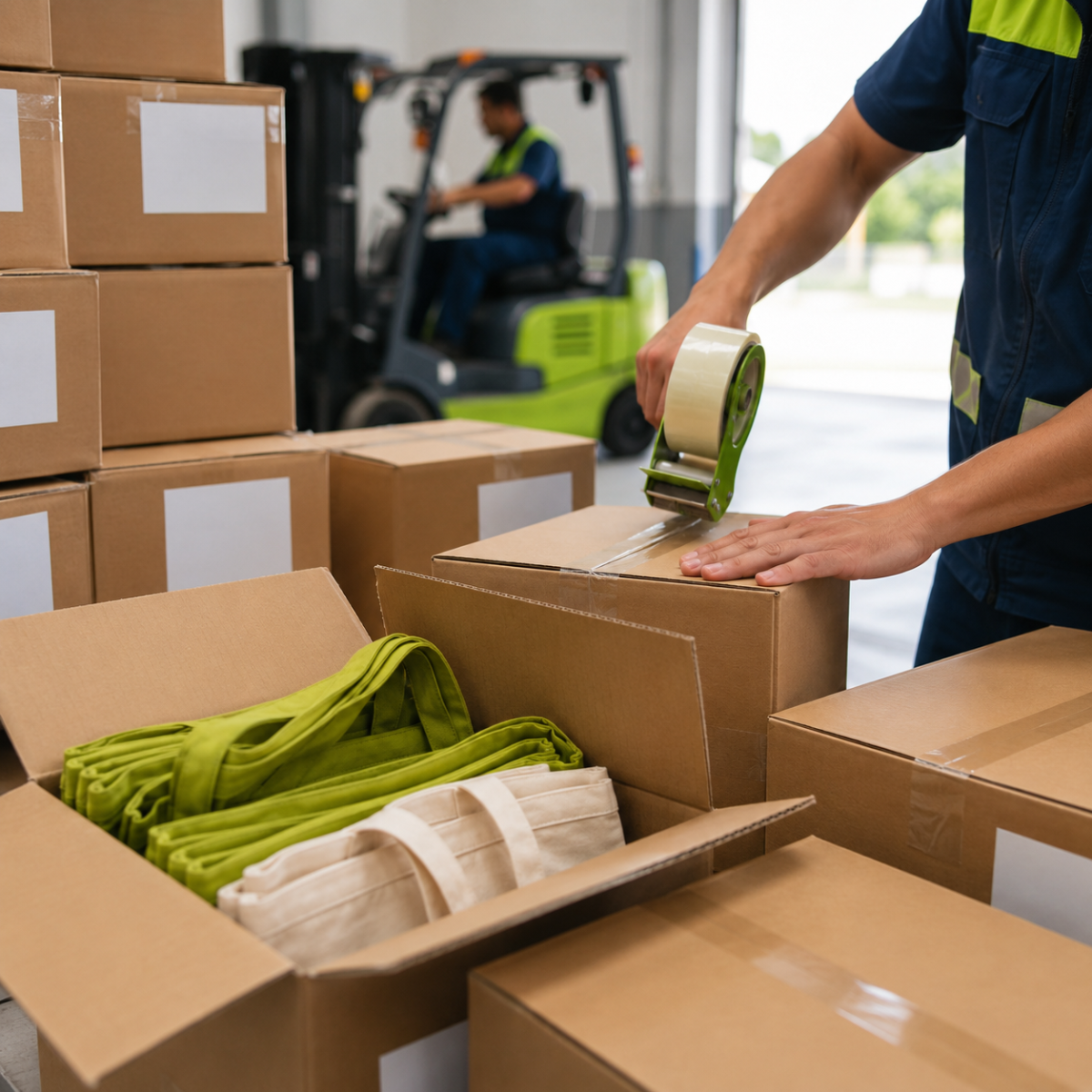 Empaque de bolsas ecológicas listas para envío nacional a toda la República