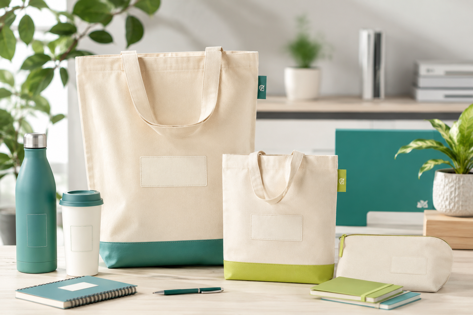 Bolsas ecológicas de algodón para uso corporativo con áreas para logo, mayoreo en Querétaro